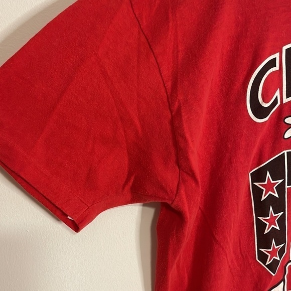 VTG Sportswear 90s Chicago Bulls Tee Single Stitch T-Shirt Med Red 80 Basketball - Picture 4 of 16
